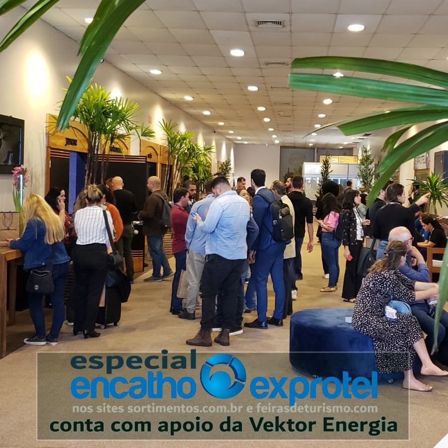 Sortimentos e Feiras de Turismo no Encatho & Exprotel 2023 por convite da ABIH-SC - Apoio Vektor Energia -