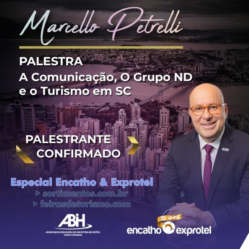 Palestra de Marcello Corrêa Petrelli no Encatho & Exprotel 2024 - Feiras de Turismo