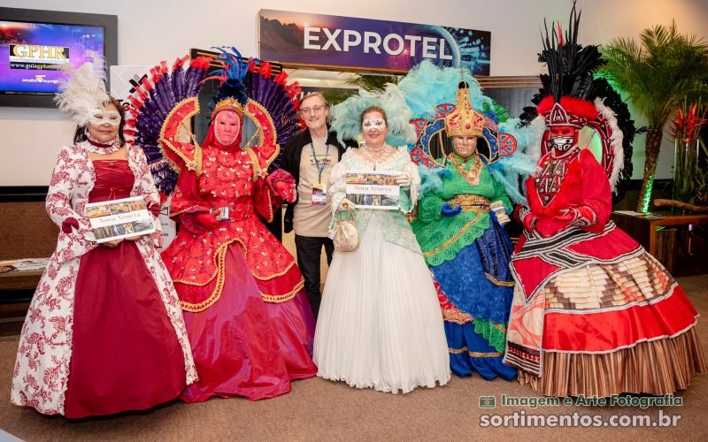 Carnevale Di Venezia em Nova Veneza no Encatho & Exprotel - Feiras de Turismo