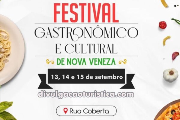 Data Festival Gastronômico e Cultural de Nova Veneza / SC na Rua Coberta