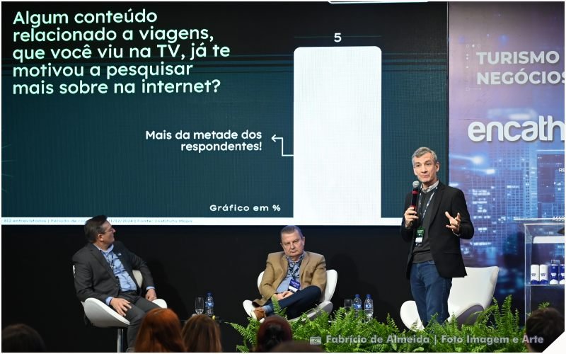 Roberto Bertolin, Ranieri Moacir e Guido Schvartzman no painel mídia que conecta - sortimentos.com.br