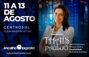 Palestra de Thaís Pauluci no Encatho & Exprotel 2026 - Feiras de Turismo