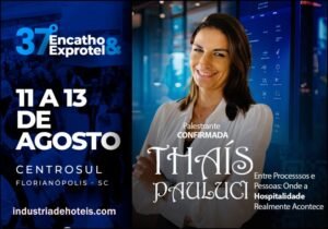 Palestra de Thaís Pauluci no Encatho & Exprotel 2026 - Feiras de Turismo
