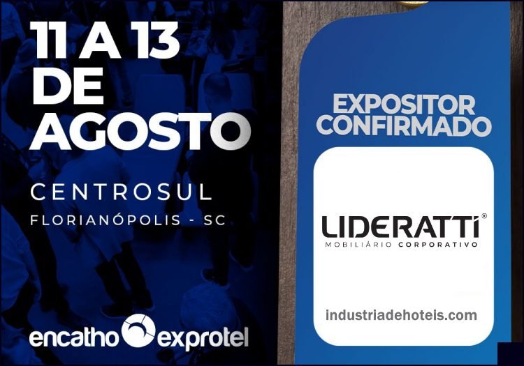 Lideratti Mobiliário Corporativo no Encatho & Exprotel 2026 - Feiras de Turismo