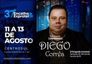 Palestra de Diego Corrêa no Encatho & Exprotel 2026 - feirasdeturismo.com